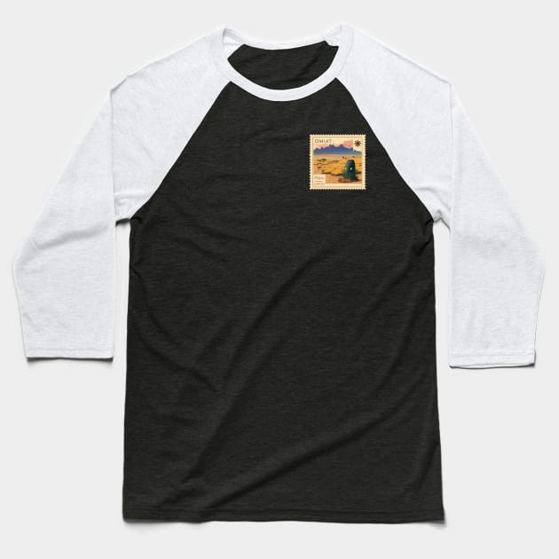 MTG - Plains Stamp - Omiat - Postage Stamp Series Baseball T-Shirt by SLMGames